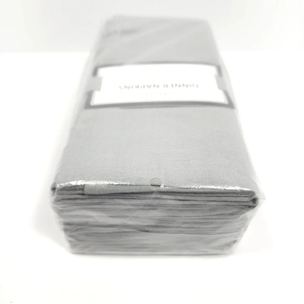 Cotton Clinic Cloth Dinner Napkins Grey Oversized 17